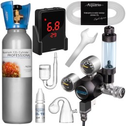 Aquario Exclusive 2.0 - zestaw CO2 z elektrozaworem i komputerem pH + butla 5l Aquario