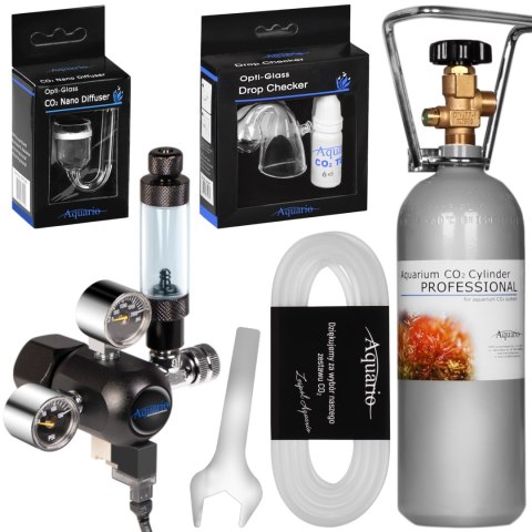Aquario Professional 2.0 - zestaw CO2 z elektrozaworem + butla 2l Aquario