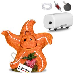 Kruger Meier Happy Starfish Set - Ozdoba z napowietrzaczem do akwarium Kruger Meier