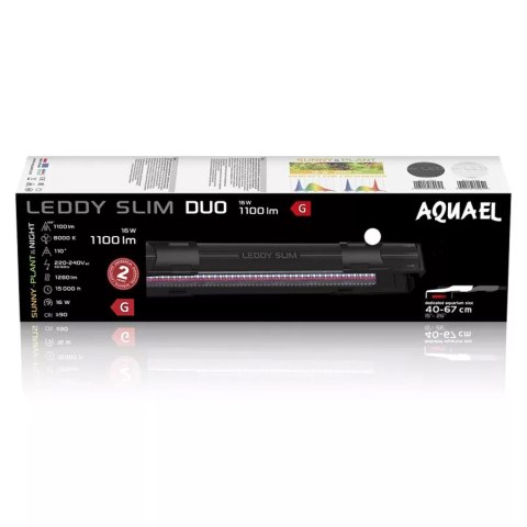 Aquael LEDDY SLIM DUO 16W Sunny Plant&Night - lampa LED do akwarium Aquael Aquael LEDDY SLIM DUO 16W Sunny Plant&Night - lampa LED do akwarium Aquael