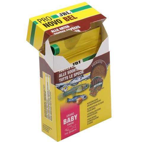 JBL Pronovo Bel Grano Baby 3x10ml - pokarm w proszku dla młodych ryb JBL JBL Pronovo Bel Grano Baby 3x10ml - pokarm w proszku dla młodych ryb JBL