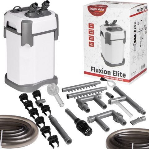 Kruger Meier Fluxion Elite 1200 PRO - filtr zewnętrzny do akwarium 100 - 250 litrów Kruger Meier Kruger Meier Fluxion Elite 1200 PRO - filtr zewnętrzny do akwarium 100 - 250 litrów Kruger Meier