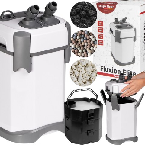Kruger Meier Fluxion Elite 1200 PRO - filtr zewnętrzny do akwarium 100 - 250 litrów Kruger Meier Kruger Meier Fluxion Elite 1200 PRO - filtr zewnętrzny do akwarium 100 - 250 litrów Kruger Meier