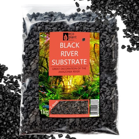 Eco Plant Black River 1kg - żwirek czarny 2-4mm Eco Plant Eco Plant Black River 1kg - żwirek czarny 2-4mm Eco Plant