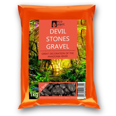 Eco Plant Devil Stones 1kg - kamienie czarne otoczak 20-50mm Eco Plant Eco Plant Devil Stones 1kg - kamienie czarne otoczak 20-50mm Eco Plant