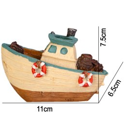 Kruger Meier Fishing Boat - Statek do akwarium 11x6.5x7.5 cm Kruger Meier