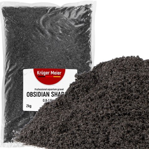 Kruger Meier Obsidian Shadow 0.8-1.6 mm - Piasek akwarystyczny 2 kg Kruger Meier Kruger Meier Obsidian Shadow 0.8-1.6 mm - Piasek akwarystyczny 2 kg Kruger Meier