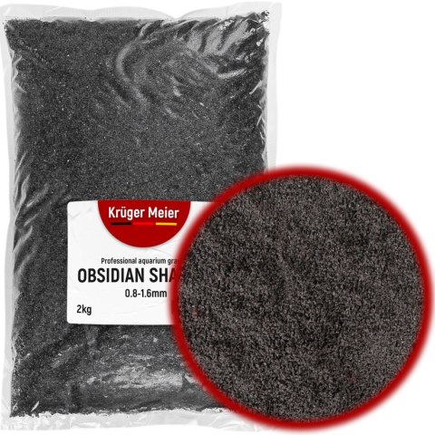 Kruger Meier Obsidian Shadow 0.8-1.6 mm - Piasek akwarystyczny 2 kg Kruger Meier Kruger Meier Obsidian Shadow 0.8-1.6 mm - Piasek akwarystyczny 2 kg Kruger Meier