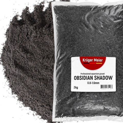 Kruger Meier Obsidian Shadow 0.8-1.6 mm - Piasek akwarystyczny 2 kg Kruger Meier Kruger Meier Obsidian Shadow 0.8-1.6 mm - Piasek akwarystyczny 2 kg Kruger Meier
