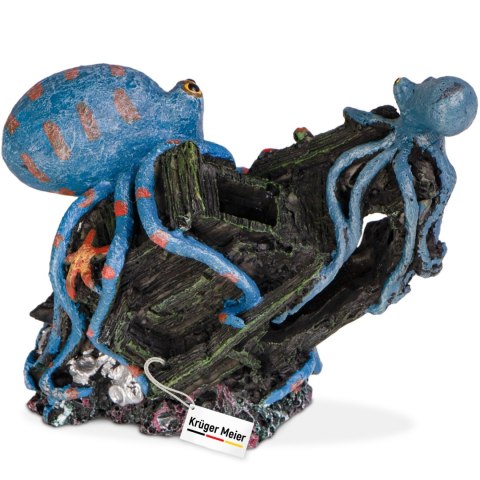 Kruger Meier Octopus Treasure - Dekoracja do akwarium 14x5.5x11.5 cm Kruger Meier Kruger Meier Octopus Treasure - Dekoracja do akwarium 14x5.5x11.5 cm Kruger Meier