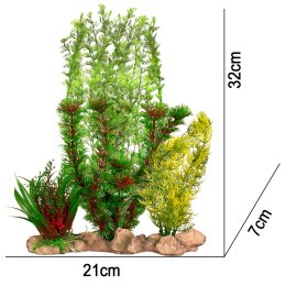 Kruger Meier Plant Forest - Dekoracja roślinna do akwarium 21x7x32 cm Kruger Meier