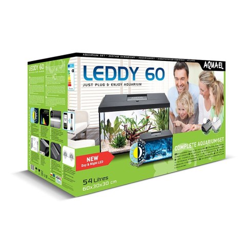 Aquael Leddy Plus 60 Day&Night Black 2.0 - zestaw akwariowy Aquael Aquael Leddy Plus 60 Day&Night Black 2.0 - zestaw akwariowy Aquael