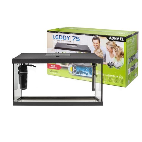 Aquael Leddy Plus 75 Day&Night Black 2.0 - zestaw akwariowy Aquael