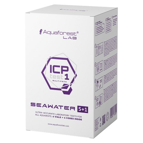 Aquaforest ICP 5+1 Seawater - zestaw testów wody ICP-OES Aquaforest Aquaforest ICP 5+1 Seawater - zestaw testów wody ICP-OES Aquaforest