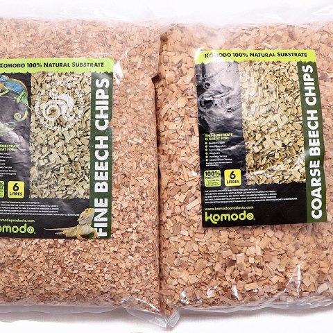 Komodo Coarse Beech Chips 6l - zrębki bukowe duże Komodo Komodo Coarse Beech Chips 6l - zrębki bukowe duże Komodo
