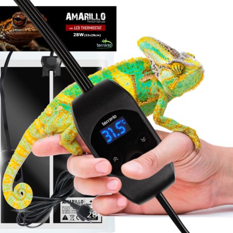 Terrario Amarillo 28W - mata grzewcza z termostatem LCD Terrario Terrario Amarillo 28W - mata grzewcza z termostatem LCD Terrario