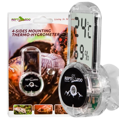 Repti-Zoo 4-sides Thermometer Hygrometer - termometr i higrometr LCD Repti-Zoo