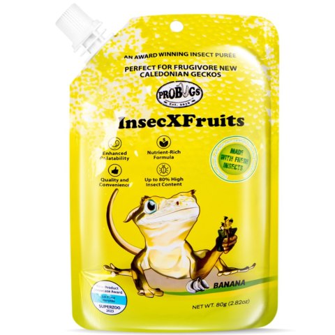 ProBugs InsecXFruits 80g - kompletna dieta pokarm i witaminy w żelu dla gadów ProBugs ProBugs InsecXFruits 80g - kompletna dieta pokarm i witaminy w żelu dla gadów ProBugs