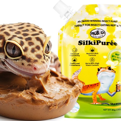 ProBugs SilkiPuree 80g - kompletna dieta pokarm i witaminy w żelu dla gadów ProBugs ProBugs SilkiPuree 80g - kompletna dieta pokarm i witaminy w żelu dla gadów ProBugs