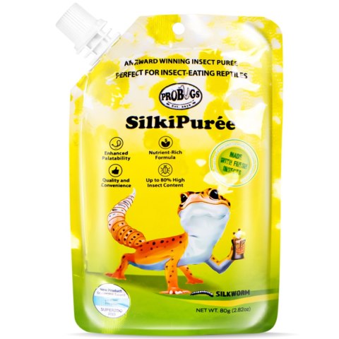 ProBugs SilkiPuree 80g - kompletna dieta pokarm i witaminy w żelu dla gadów ProBugs ProBugs SilkiPuree 80g - kompletna dieta pokarm i witaminy w żelu dla gadów ProBugs