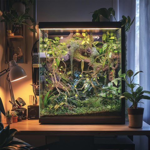 Terrario - Sztuczna Gałąź Dekoracyjna z Pędami do Terrarium - 100 cm Terrario Terrario - Sztuczna Gałąź Dekoracyjna z Pędami do Terrarium - 100 cm Terrario