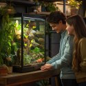 Terrario - Sztuczna Gałąź z Liśćmi do Terrarium - 75 cm Terrario