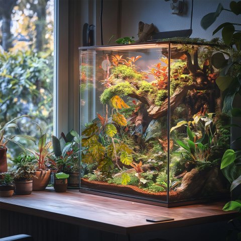 Terrario - Sztuczna Roślina do Terrarium - Wisząca Monstera 70 cm Terrario Terrario - Sztuczna Roślina do Terrarium - Wisząca Monstera 70 cm Terrario