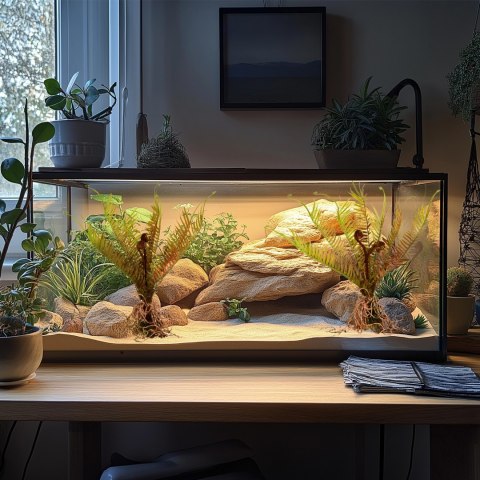Terrario - Sztuczna roślina do terrarium - Paproć 40x14x41 cm Terrario Terrario - Sztuczna roślina do terrarium - Paproć 40x14x41 cm Terrario