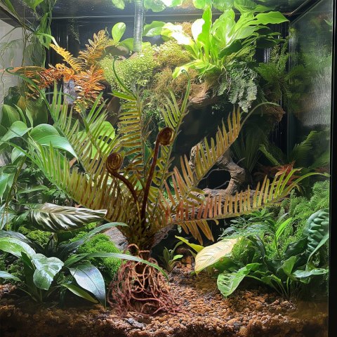 Terrario - Sztuczna roślina do terrarium - Paproć 40x14x41 cm Terrario Terrario - Sztuczna roślina do terrarium - Paproć 40x14x41 cm Terrario
