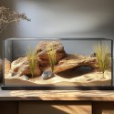 Terrario - Sztuczna roślina do terrarium i akwarium - Wysoka trawa 15x7x41 cm Terrario