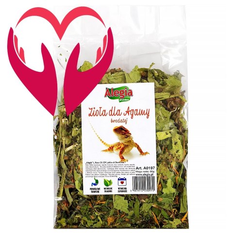 Alegia - zioła z larwą mącznika dla Agamy Brodatej 80g Alegia Alegia - zioła z larwą mącznika dla Agamy Brodatej 80g Alegia