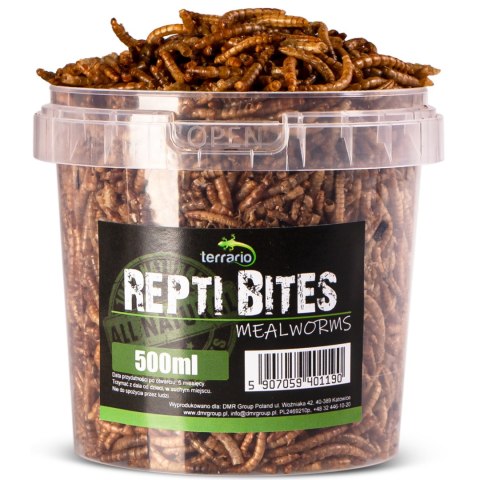 Terrario Repti Bites Mealworms 500ml - larwy mącznika suszone Terrario