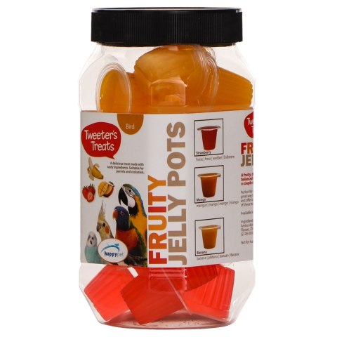 HappyPet Tweeter's Treats Fruity Jelly Pots 27 sztuk - mix smaków Happypet HappyPet Tweeter's Treats Fruity Jelly Pots 27 sztuk - mix smaków Happypet