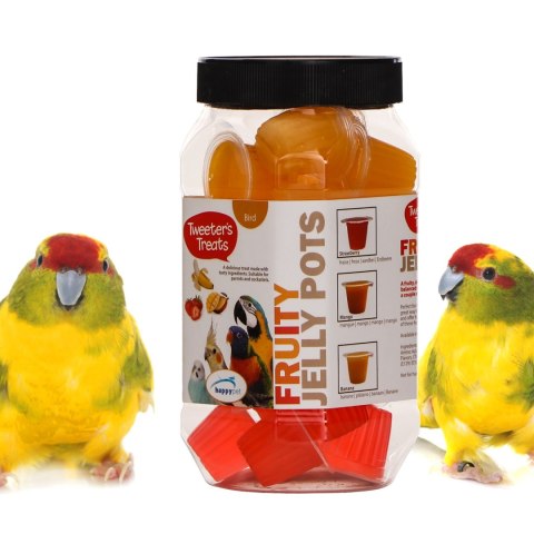 HappyPet Tweeter's Treats Fruity Jelly Pots 27 sztuk - mix smaków Happypet HappyPet Tweeter's Treats Fruity Jelly Pots 27 sztuk - mix smaków Happypet