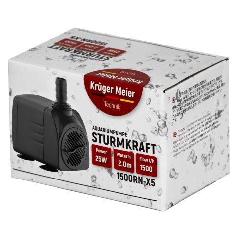 Kruger Meier Sturmkraft 1500RN-X5 - pompa wody 1500l/h Kruger Meier Kruger Meier Sturmkraft 1500RN-X5 - pompa wody 1500l/h Kruger Meier