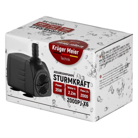 Kruger Meier Sturmkraft 2000PJ-X6 - pompa wody 2000l/h Kruger Meier Kruger Meier Sturmkraft 2000PJ-X6 - pompa wody 2000l/h Kruger Meier
