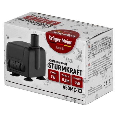 Kruger Meier Sturmkraft 450MC-X3 - pompa wody 450l/h Kruger Meier Kruger Meier Sturmkraft 450MC-X3 - pompa wody 450l/h Kruger Meier