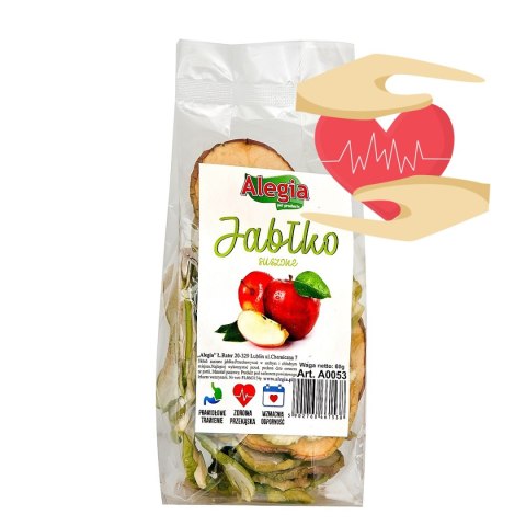 Alegia - Przysmak Jabłko suszone 60g Alegia Alegia - Przysmak Jabłko suszone 60g Alegia