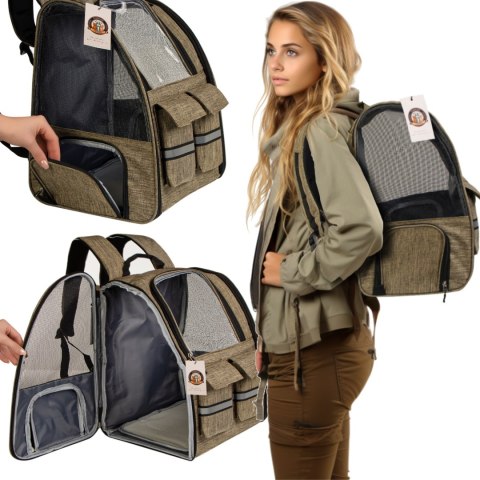 Furrever Friends Cattic Khaki - plecak transporter dla kota i psa Furrever Friends Furrever Friends Cattic Khaki - plecak transporter dla kota i psa Furrever Friends