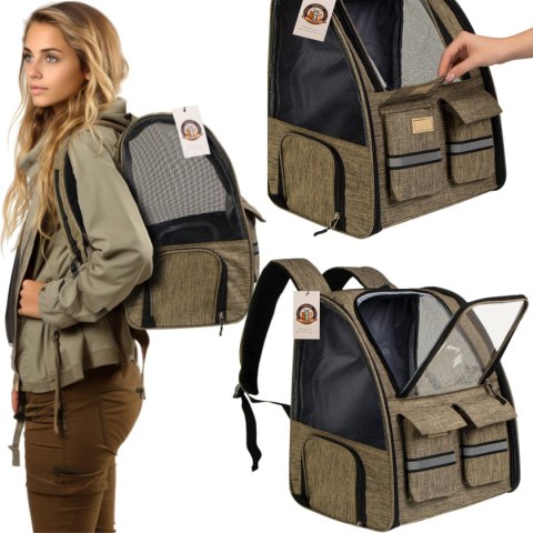 Furrever Friends Cattic Khaki - plecak transporter dla kota i psa Furrever Friends Furrever Friends Cattic Khaki - plecak transporter dla kota i psa Furrever Friends