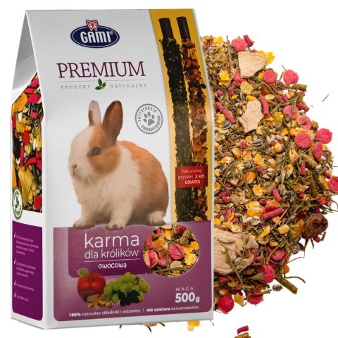 Gami Premium - karma owocowa dla królika + 2 kolby GAMI Gami Premium - karma owocowa dla królika + 2 kolby GAMI