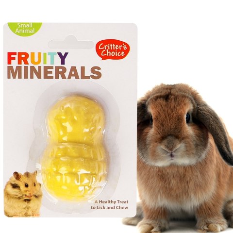 HappyPet Fruity Minerals 30g - kostka wapienna ananasowa Happypet HappyPet Fruity Minerals 30g - kostka wapienna ananasowa Happypet