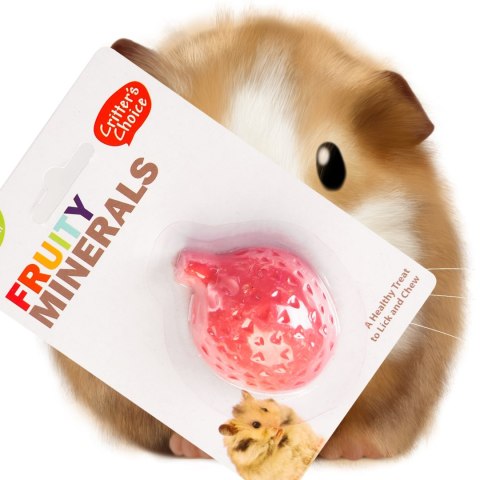 HappyPet Fruity Minerals 30g - kostka wapienna truskawkowa Happypet HappyPet Fruity Minerals 30g - kostka wapienna truskawkowa Happypet