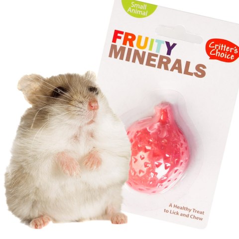 HappyPet Fruity Minerals 30g - kostka wapienna truskawkowa Happypet HappyPet Fruity Minerals 30g - kostka wapienna truskawkowa Happypet
