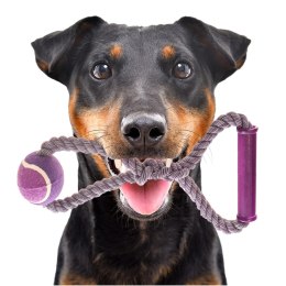 HappyPet Knots Tennis Ball - piłka tenisowa z plecionym sznurem Happypet