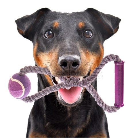 HappyPet Knots Tennis Ball - piłka tenisowa z plecionym sznurem Happypet