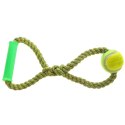 HappyPet Knots Tennis Ball - piłka tenisowa z plecionym sznurem Happypet