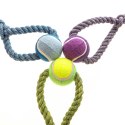 HappyPet Knots Tennis Ball - piłka tenisowa z plecionym sznurem Happypet