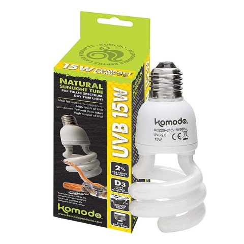 Komodo Natural Sunlight Bulb 15W - żarówka UVB 2.0 Komodo