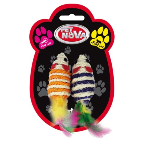 Pet Nova zabawka dla kota - myszki 7x3cm 2szt. Aqua Nova Pet Nova zabawka dla kota - myszki 7x3cm 2szt. Aqua Nova